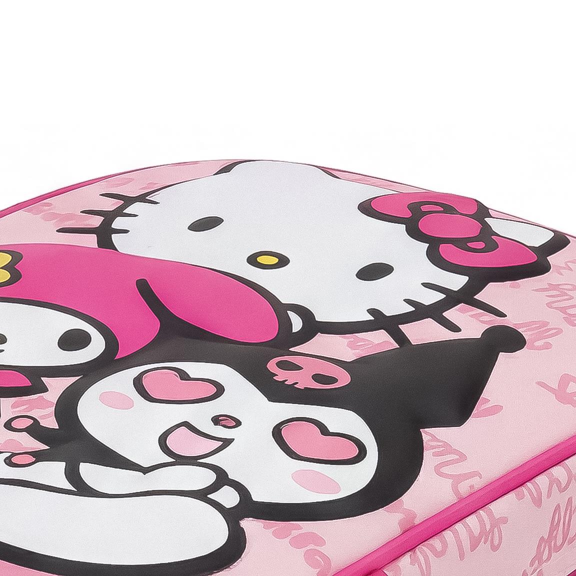 Mochila Pré-Escolar Trolley 3D Hello Kitty and Friends 30cm