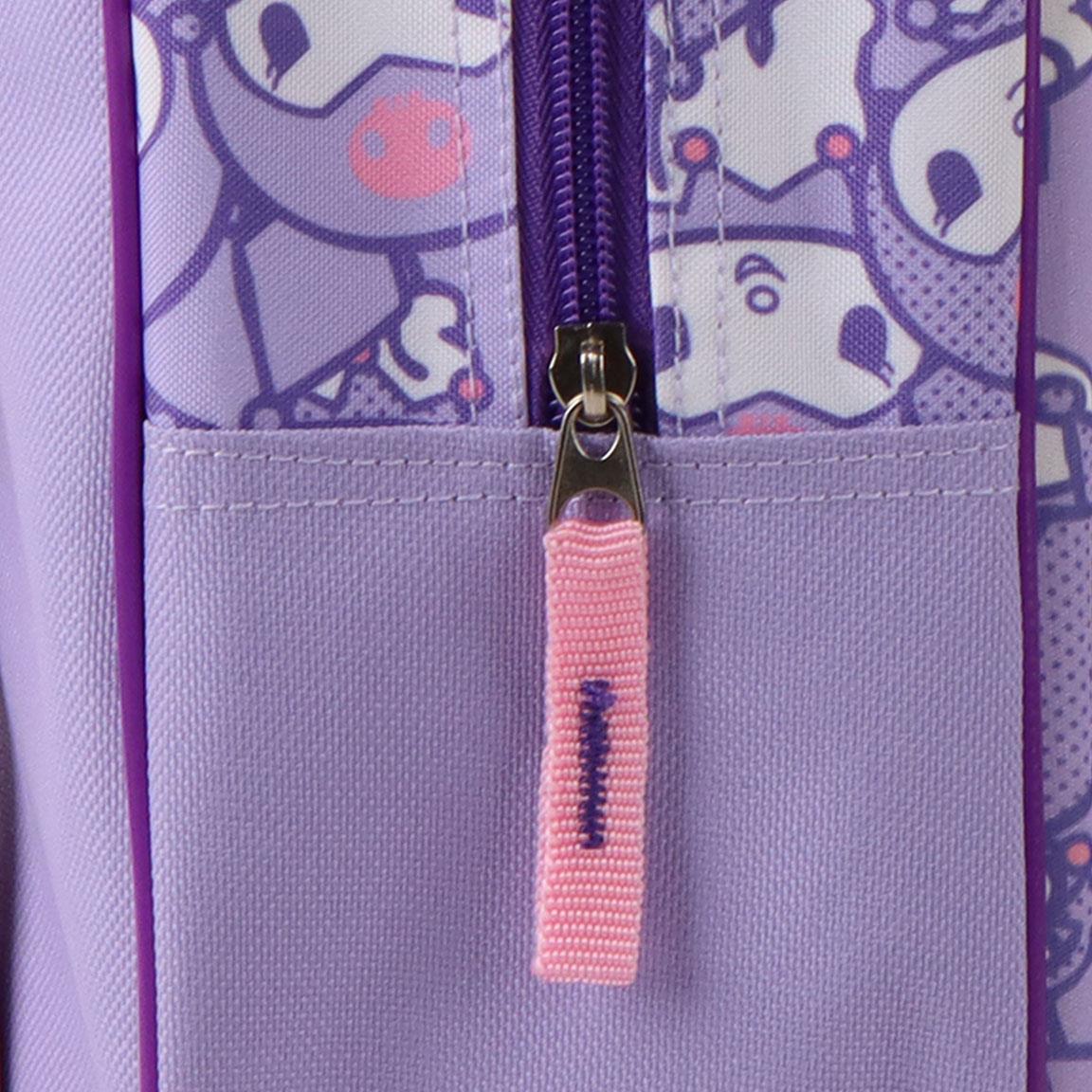 Mochila Pré-Escolar Trolley 3D Kuromi Hello Kitty 30cm