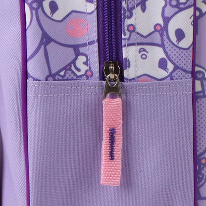 Mochila Pré-Escolar Trolley 3D Kuromi Hello Kitty 30cm