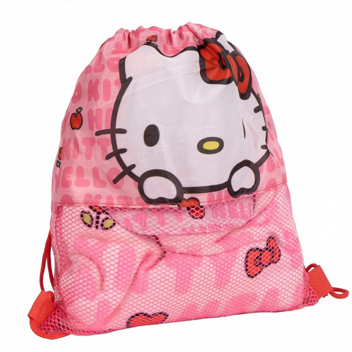 Conjunto Toalha de Praia + Saco + Boné Hello Kitty