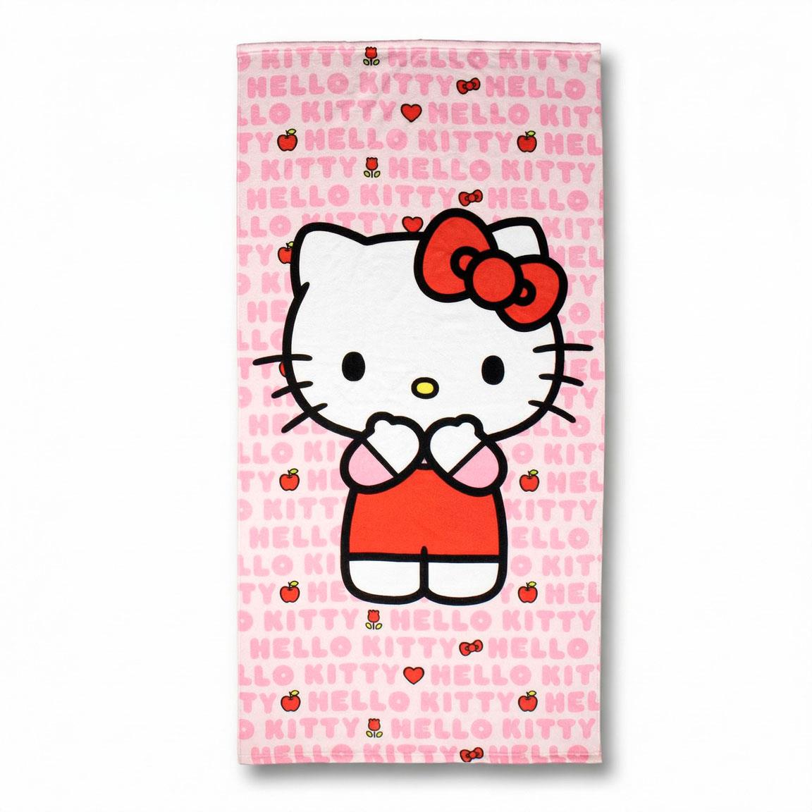 Conjunto Toalha de Praia + Saco + Boné Hello Kitty