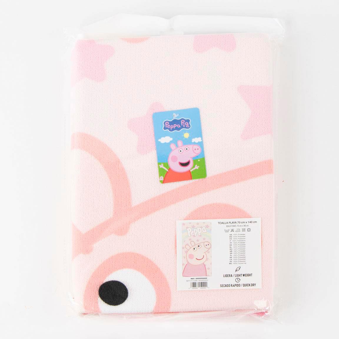 Toalha de Praia Microfibra Peppa Pig 70x140cm