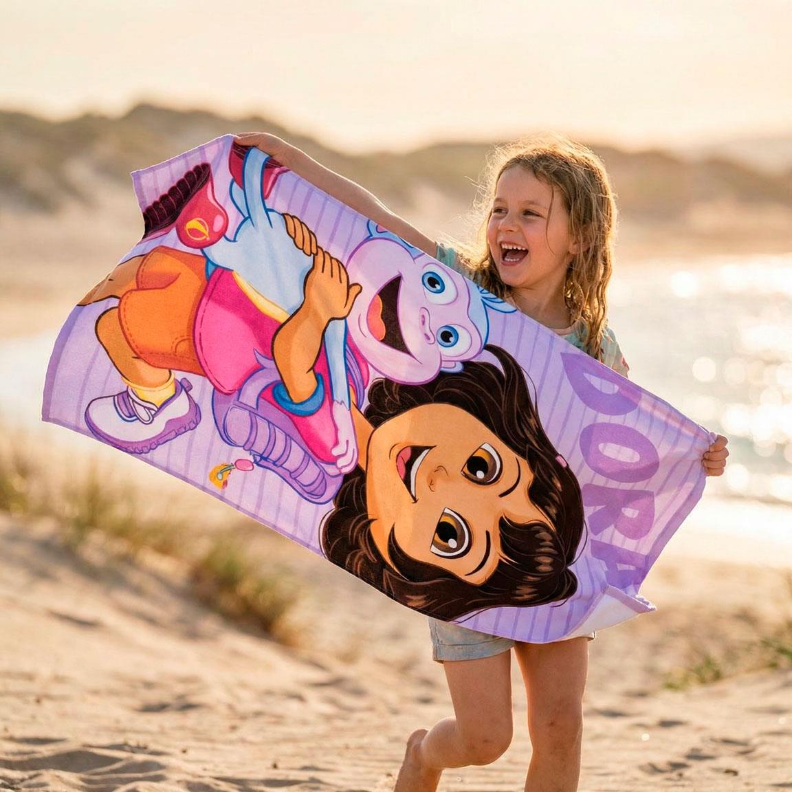 Toalha de Praia Microfibra Dora a Exploradora 70x140cm