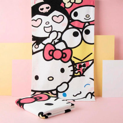 Toalha de Praia Microfibra Hello Kitty and Friends  70x140cm