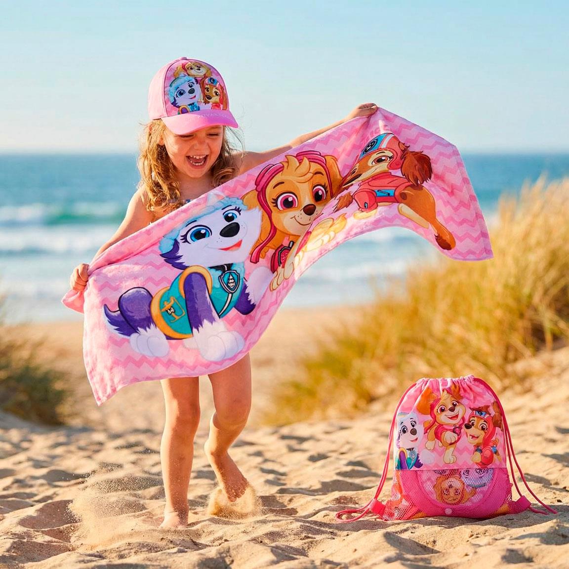 Conjunto Toalha de Praia + Saco + Boné Patrulha Pata