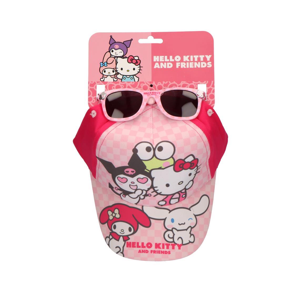 Conjunto Chapéu + Óculos de Sol Hello Kitty and Friends