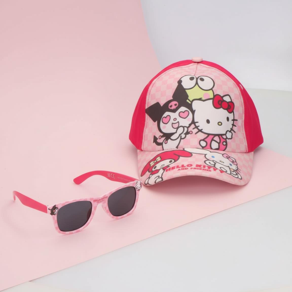 Conjunto Chapéu + Óculos de Sol Hello Kitty and Friends