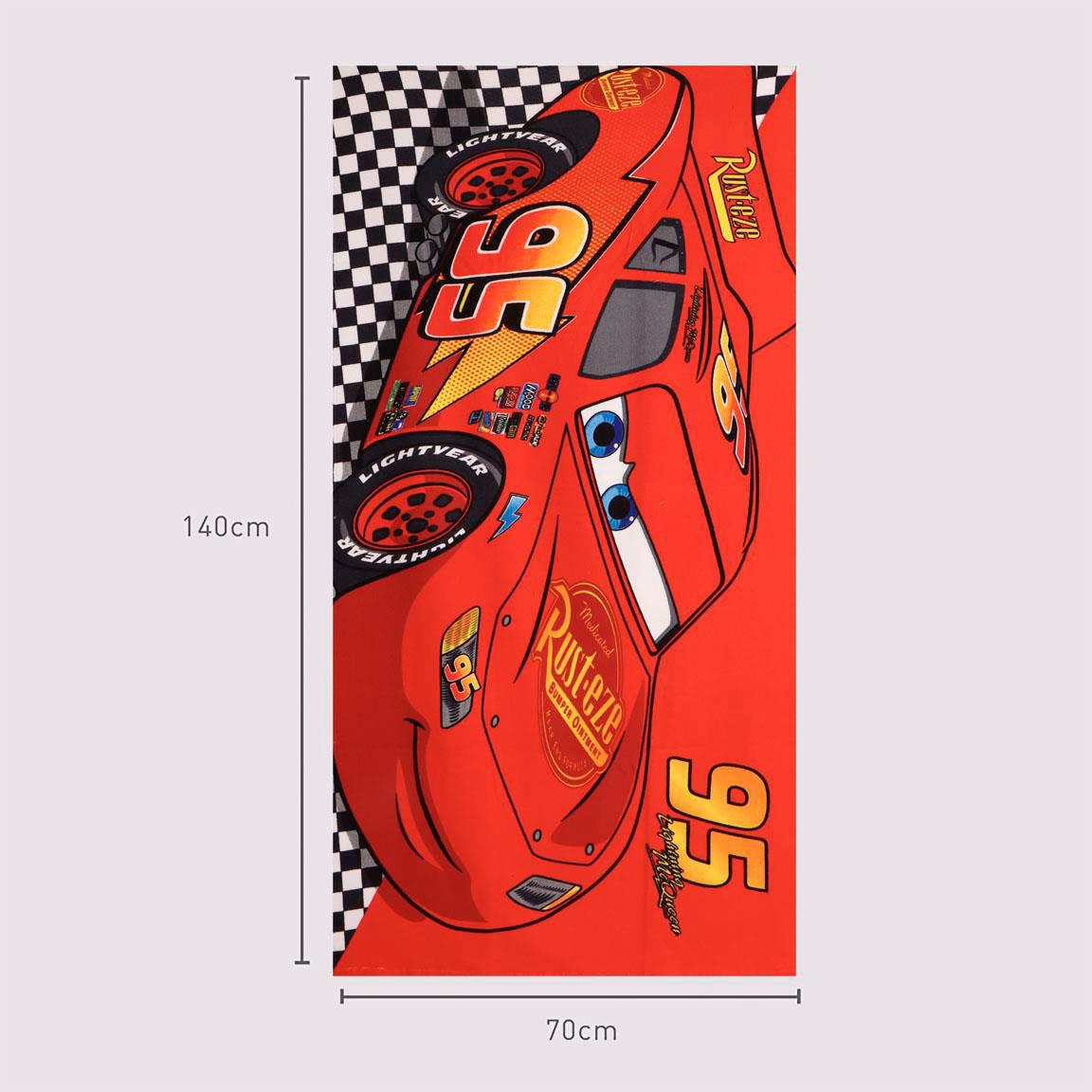 Toalha de Praia Microfibra Cars Disney 70x140cm