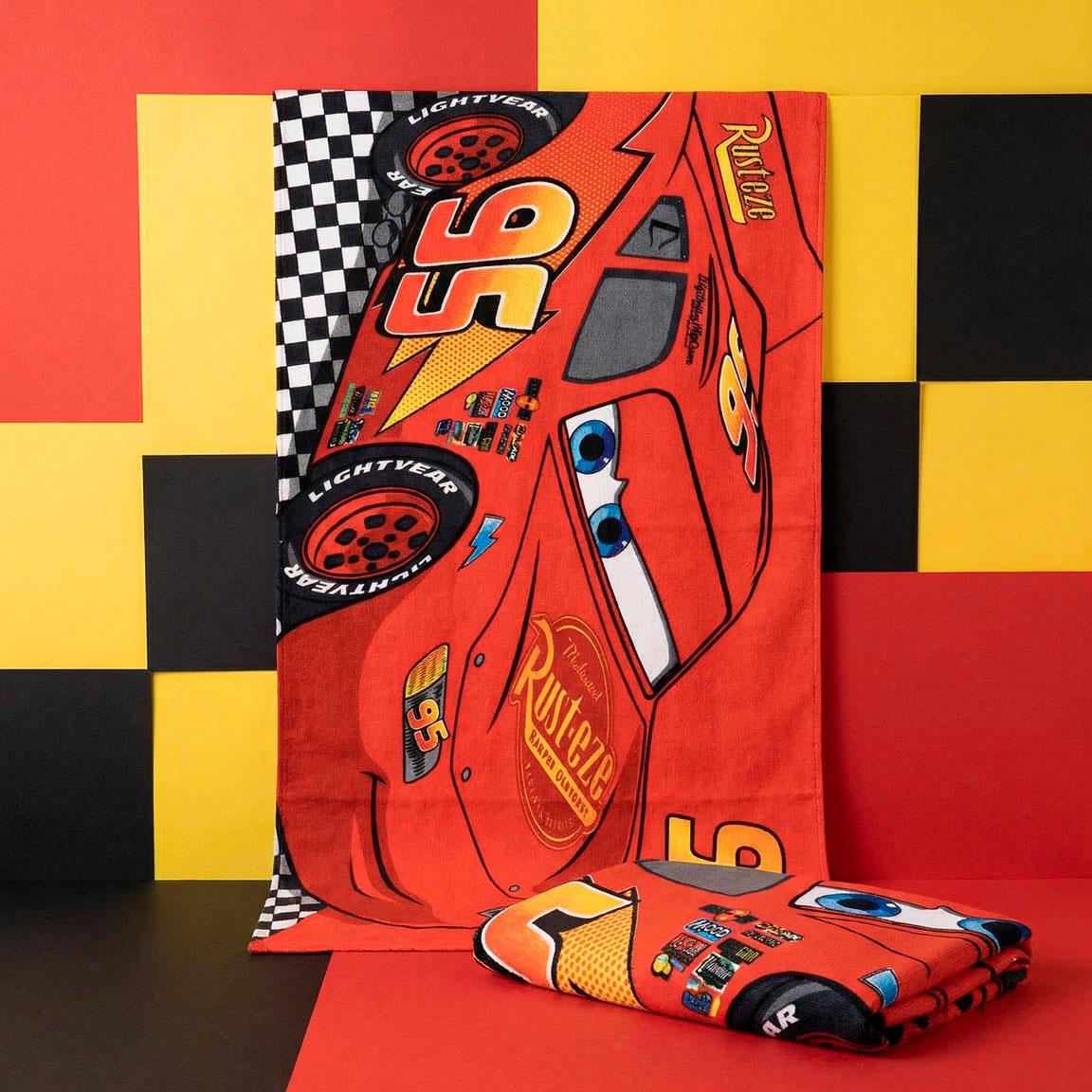 Toalha de Praia Microfibra Cars Disney 70x140cm
