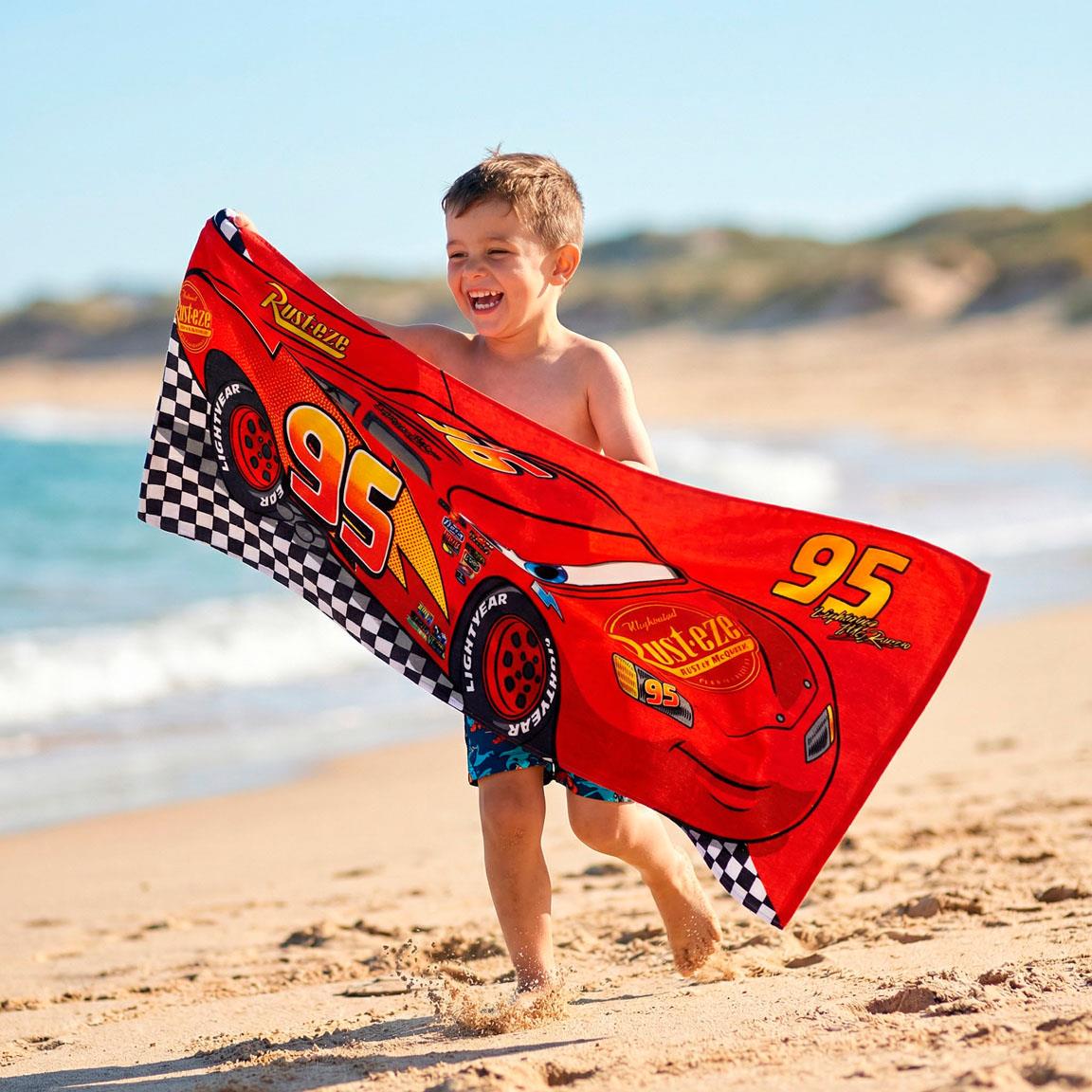 Toalha de Praia Microfibra Cars Disney 70x140cm
