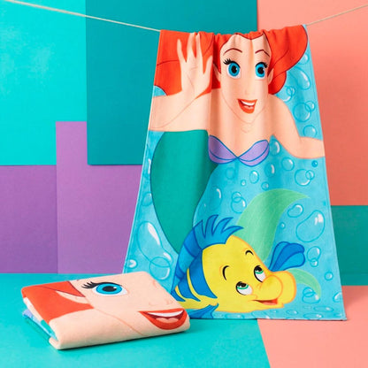 Toalha de Praia Microfibra The Little Mermaid Ariel Disney 70x140cm