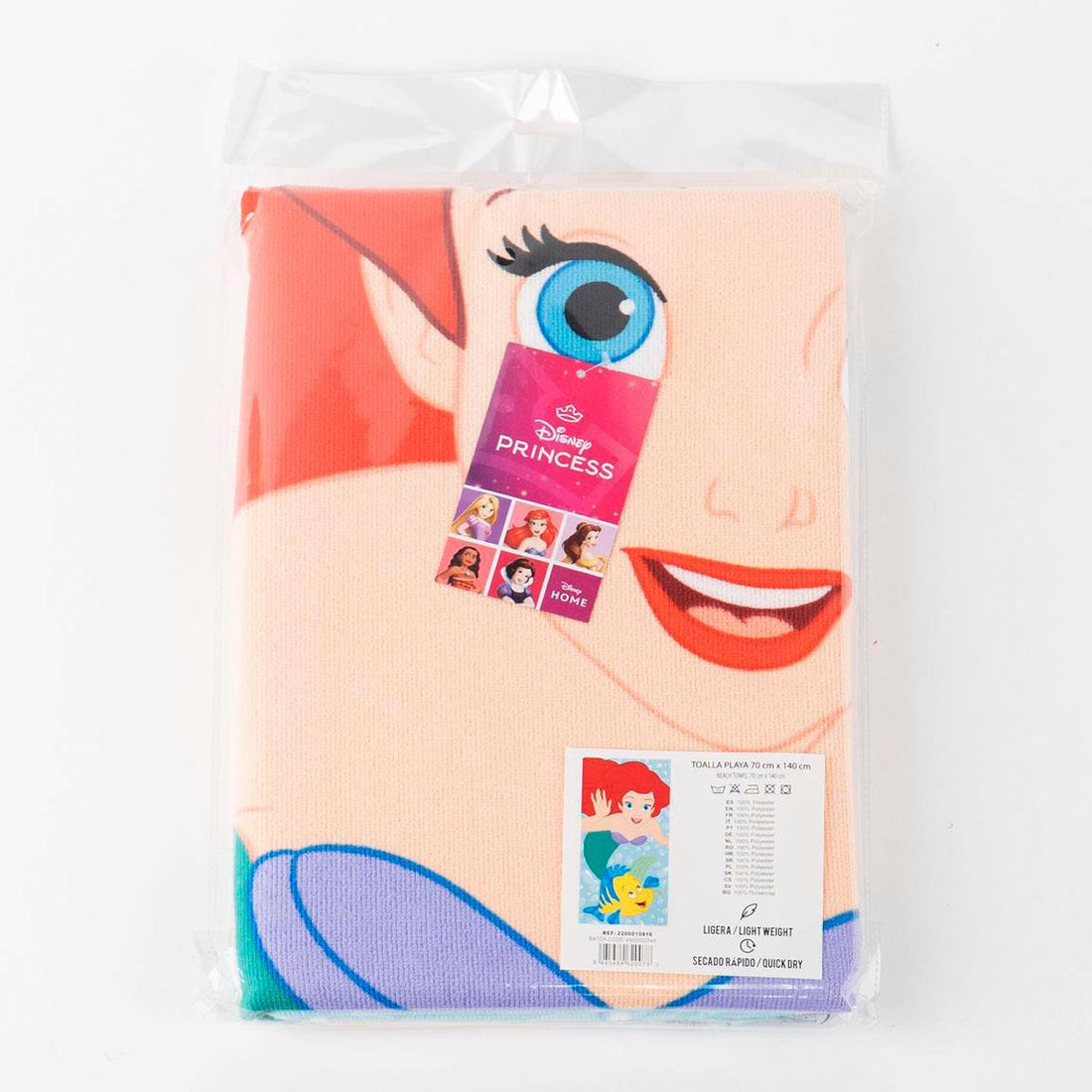 Toalha de Praia Microfibra The Little Mermaid Ariel Disney 70x140cm