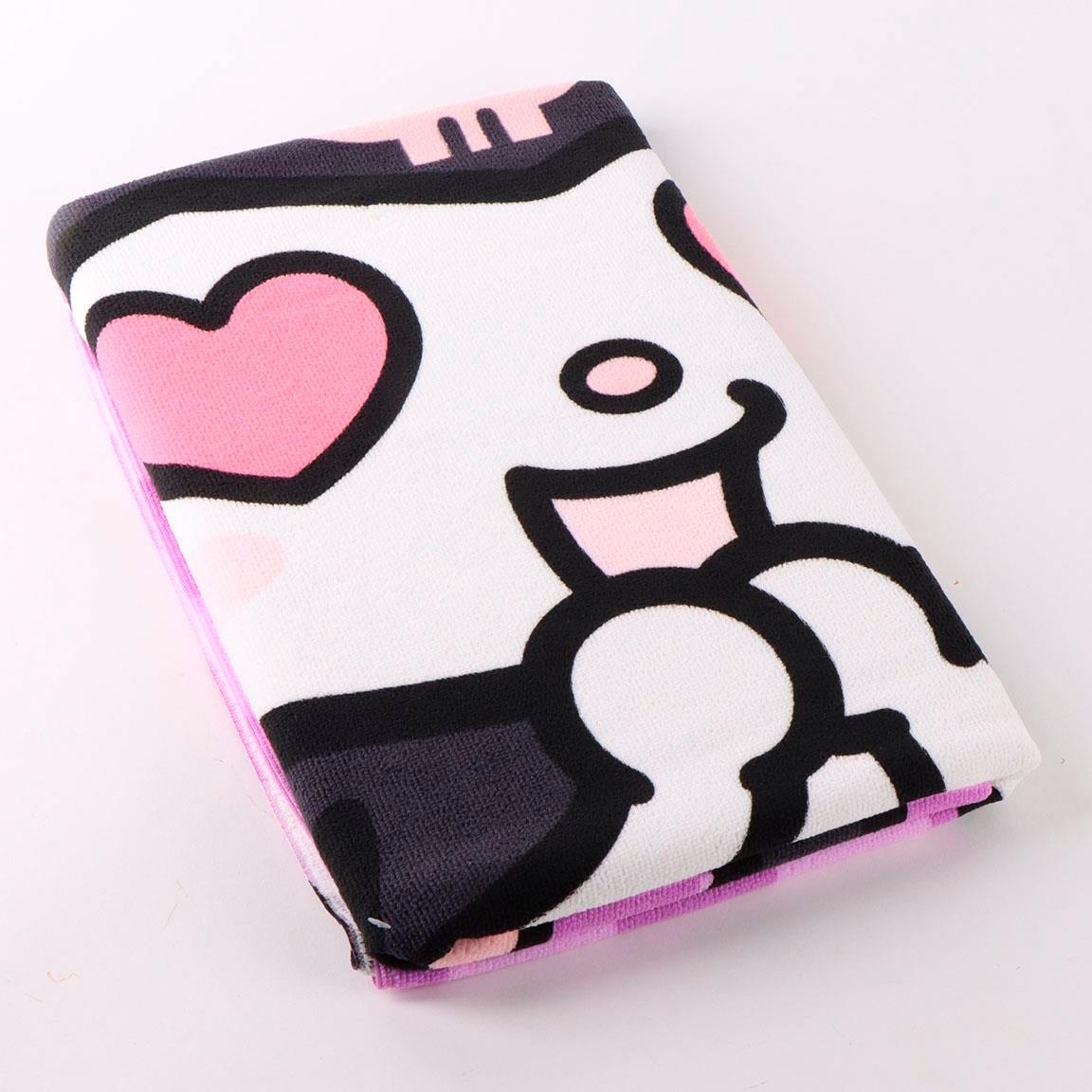 Toalha de Praia Kuromi Hello Kitty Microfibra 70x140cm