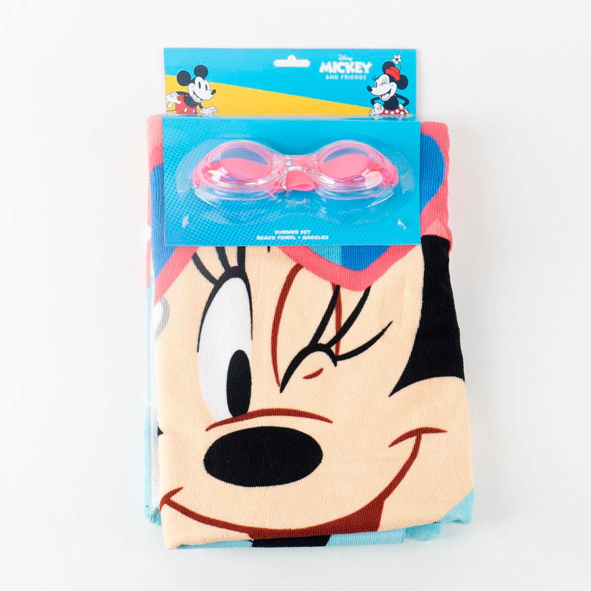 Conjunto Toalha de Praia + Óculos de Natação Minnie Disney