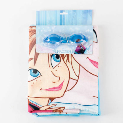 Conjunto Toalha de Praia + Óculos de Natação Frozen Disney