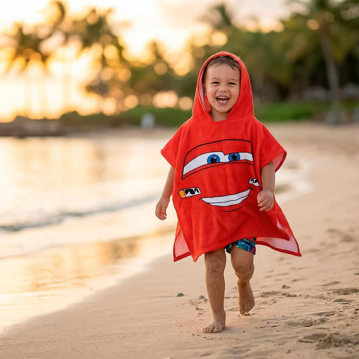 Poncho de Praia Microfibra Cars Disney