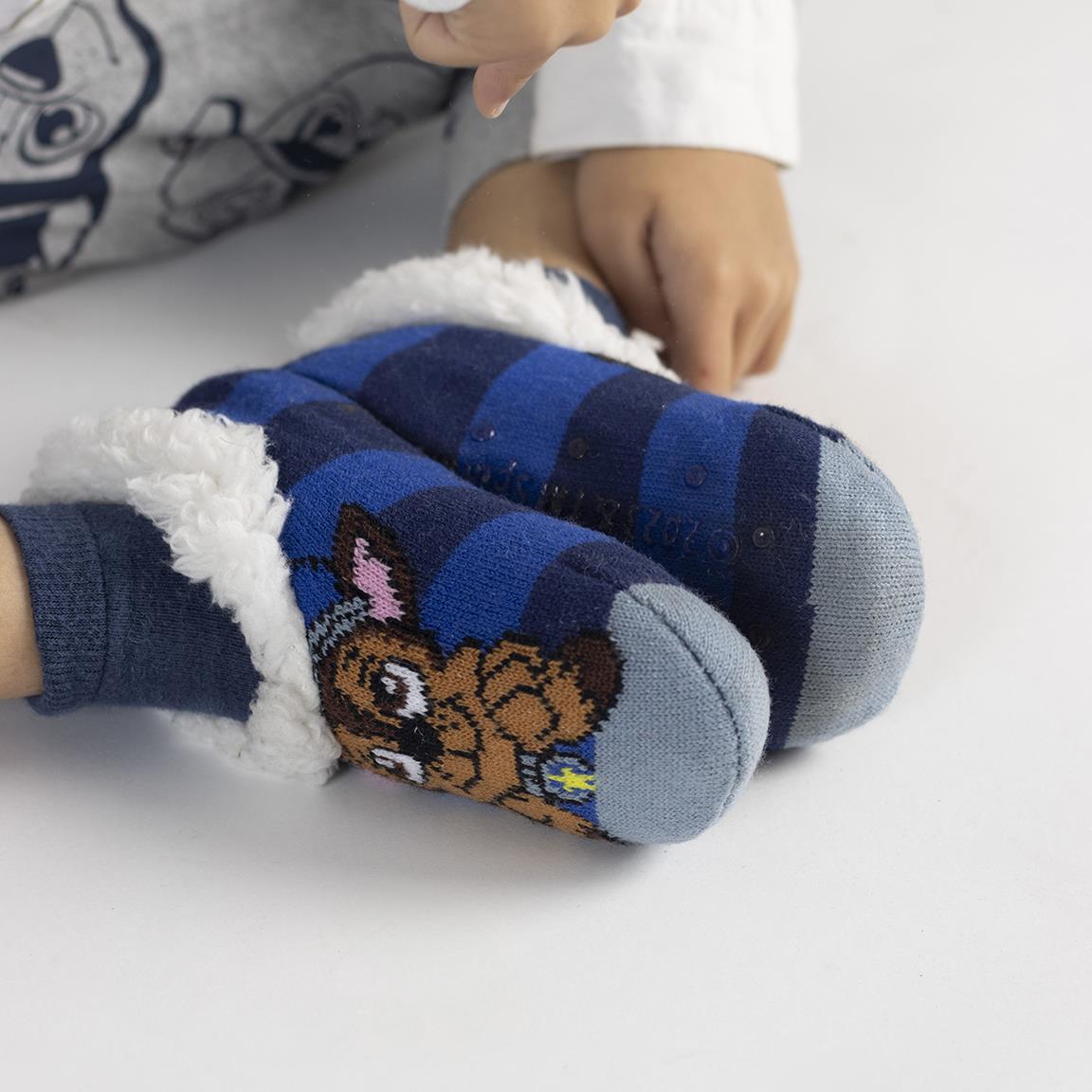 Pantufas Antiderrapantes de Casa Sola Meia Patrulha Pata Paw Patrol