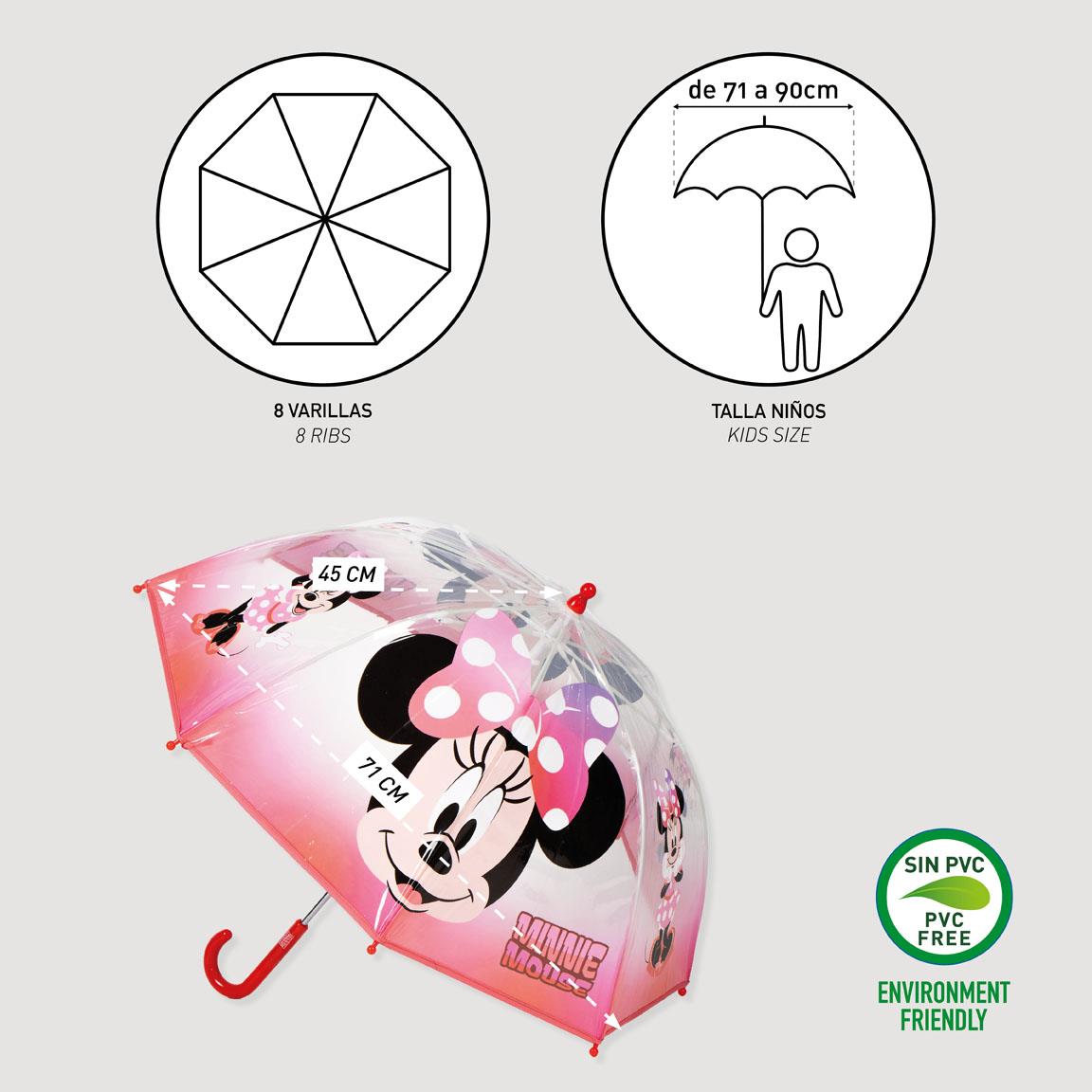 Guarda Chuva Manual Poe Minnie Mouse 45cm