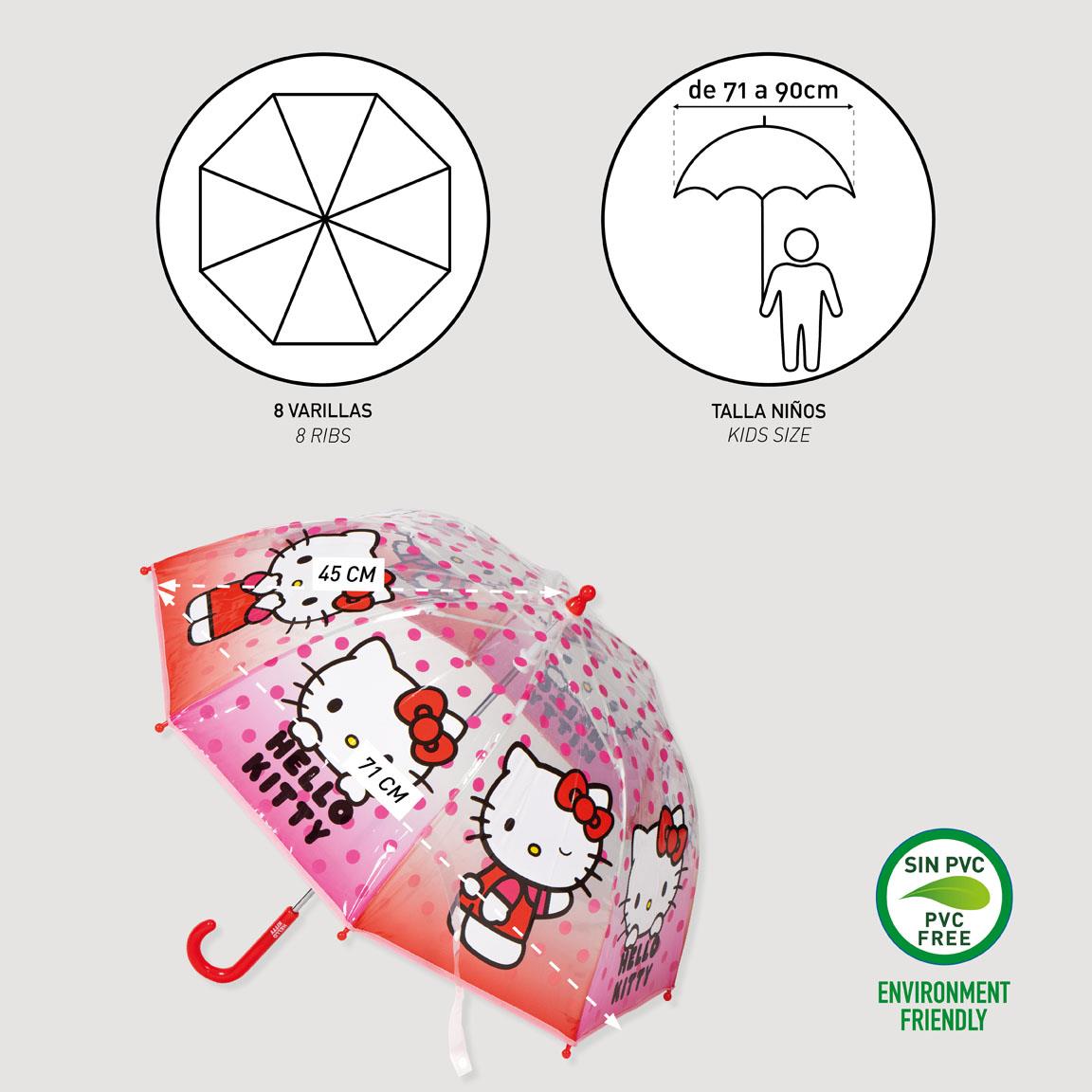 Guarda Chuva Manual Poe Hello Kitty 45cm
