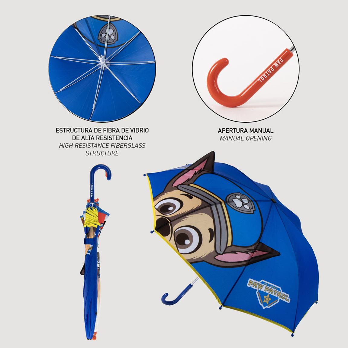 Guarda-Chuva Manual Aplicações Patrulha Pata 45cm