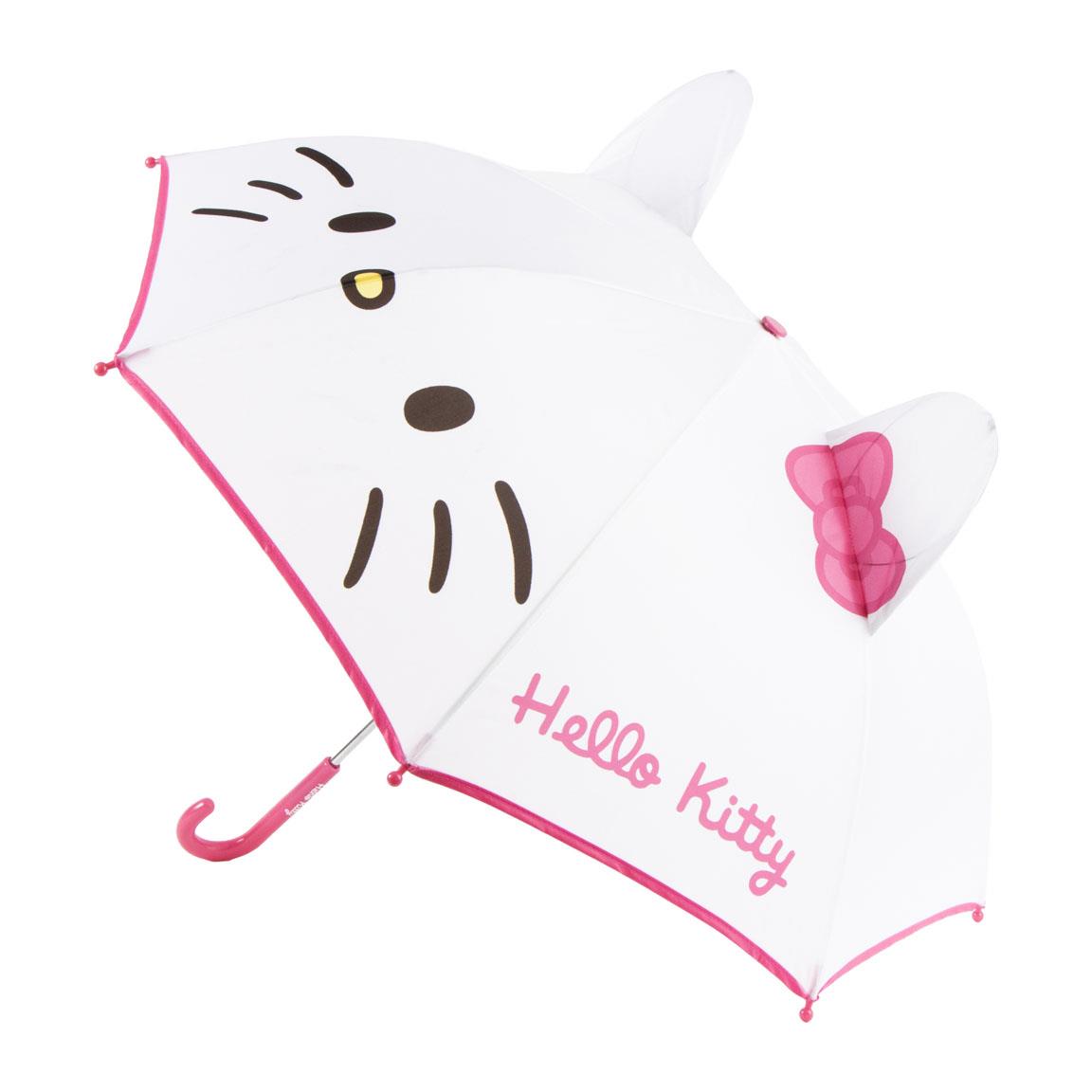 Guarda-Chuva Manual com Aplicações 3D Hello Kitty 45cm