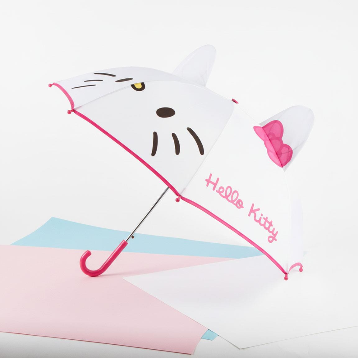 Guarda-Chuva Manual com Aplicações 3D Hello Kitty 45cm