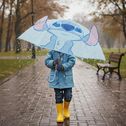Guarda-Chuva Manual com Aplicações 3D Stitch 45cm