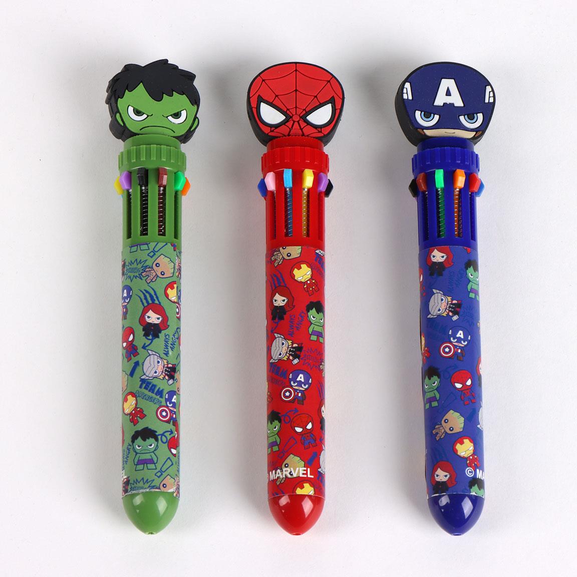 Canetas Avengers: Hulk, Spiderman e Capitão América