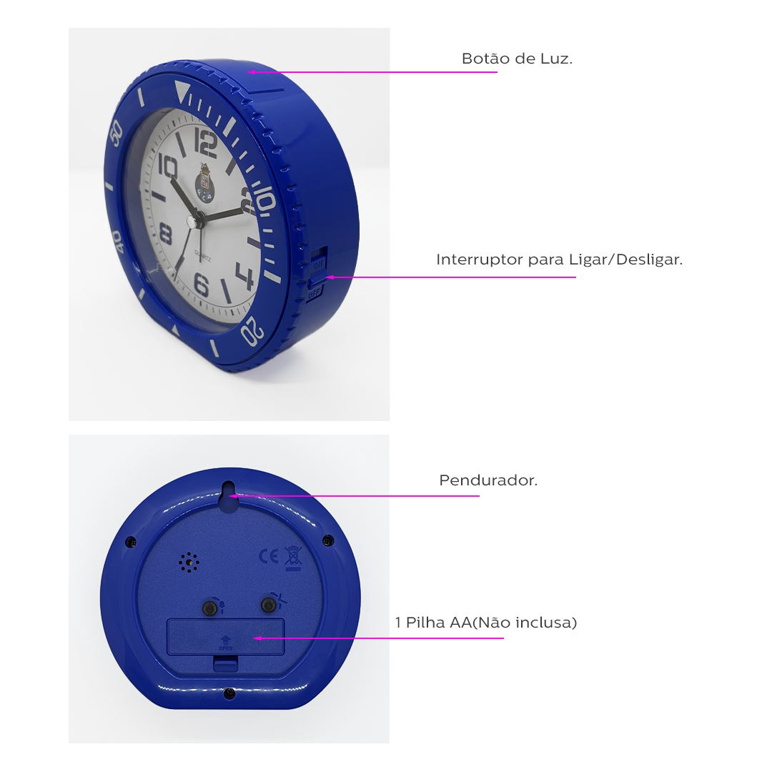 Despertador com Luz FC Porto