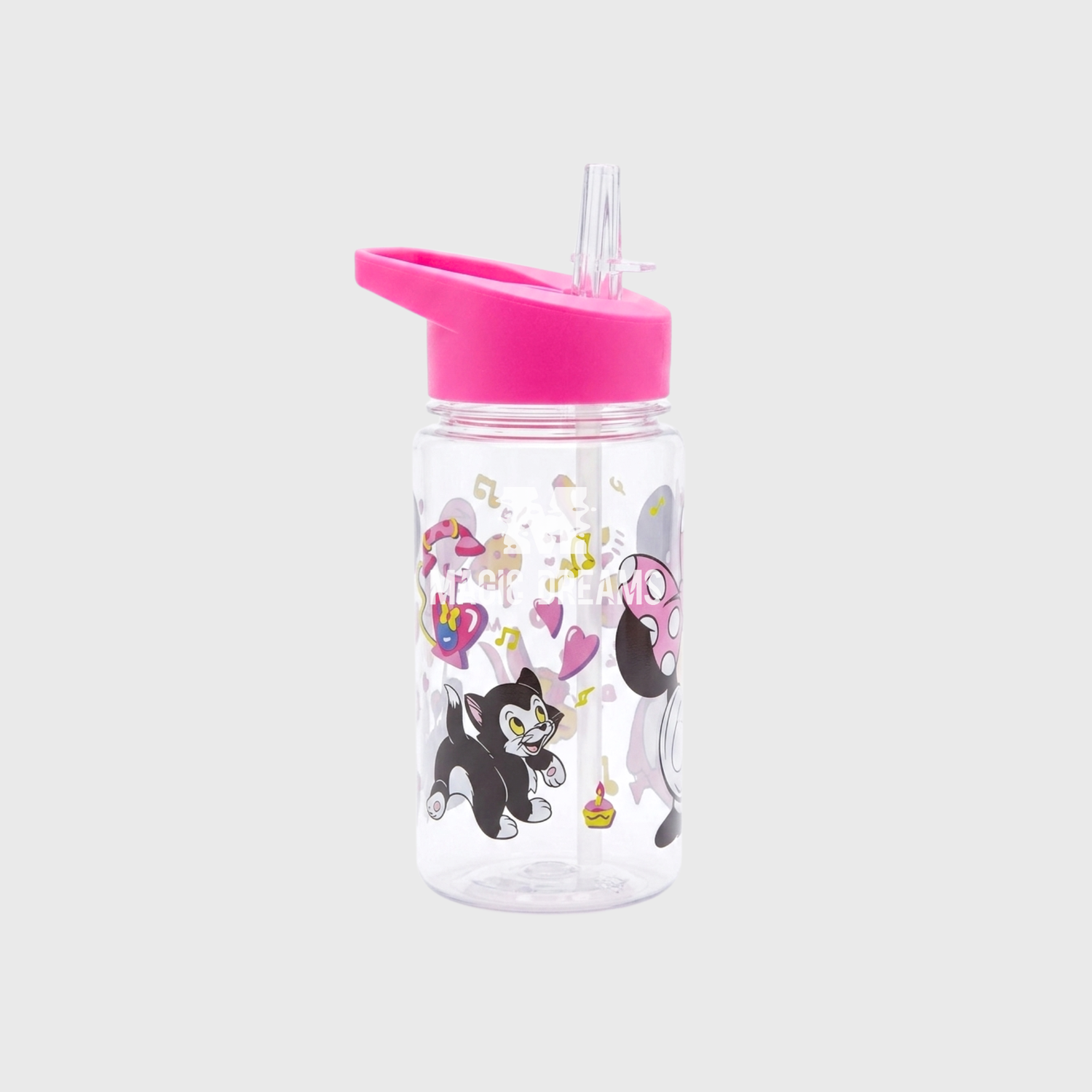 Garrafa Palhinha Transparente 450ml Minnie Mouse