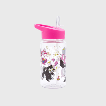 Garrafa Palhinha Transparente 450ml Minnie Mouse