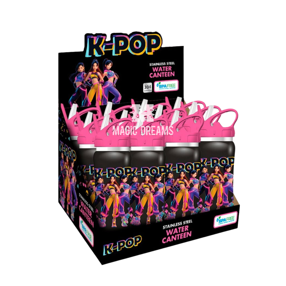 Garrafa Aço Inoxidável Guerreiras do K-Pop 500ml