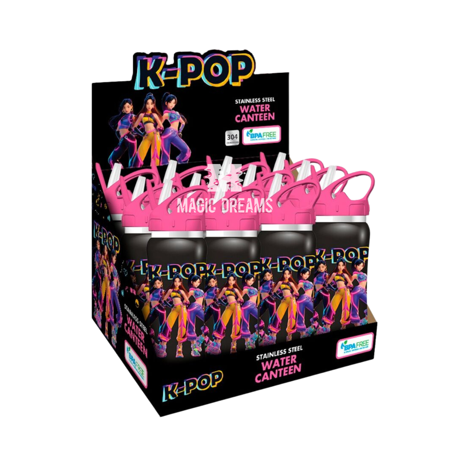 Garrafa Aço Inoxidável Guerreiras do K-Pop 500ml