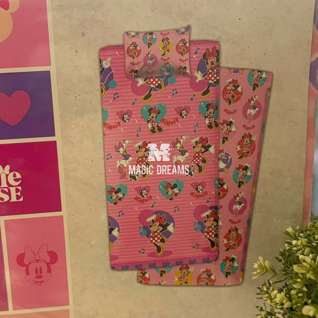 Jogo de Cama Coralina 3 Peças Minnie Mouse Disney