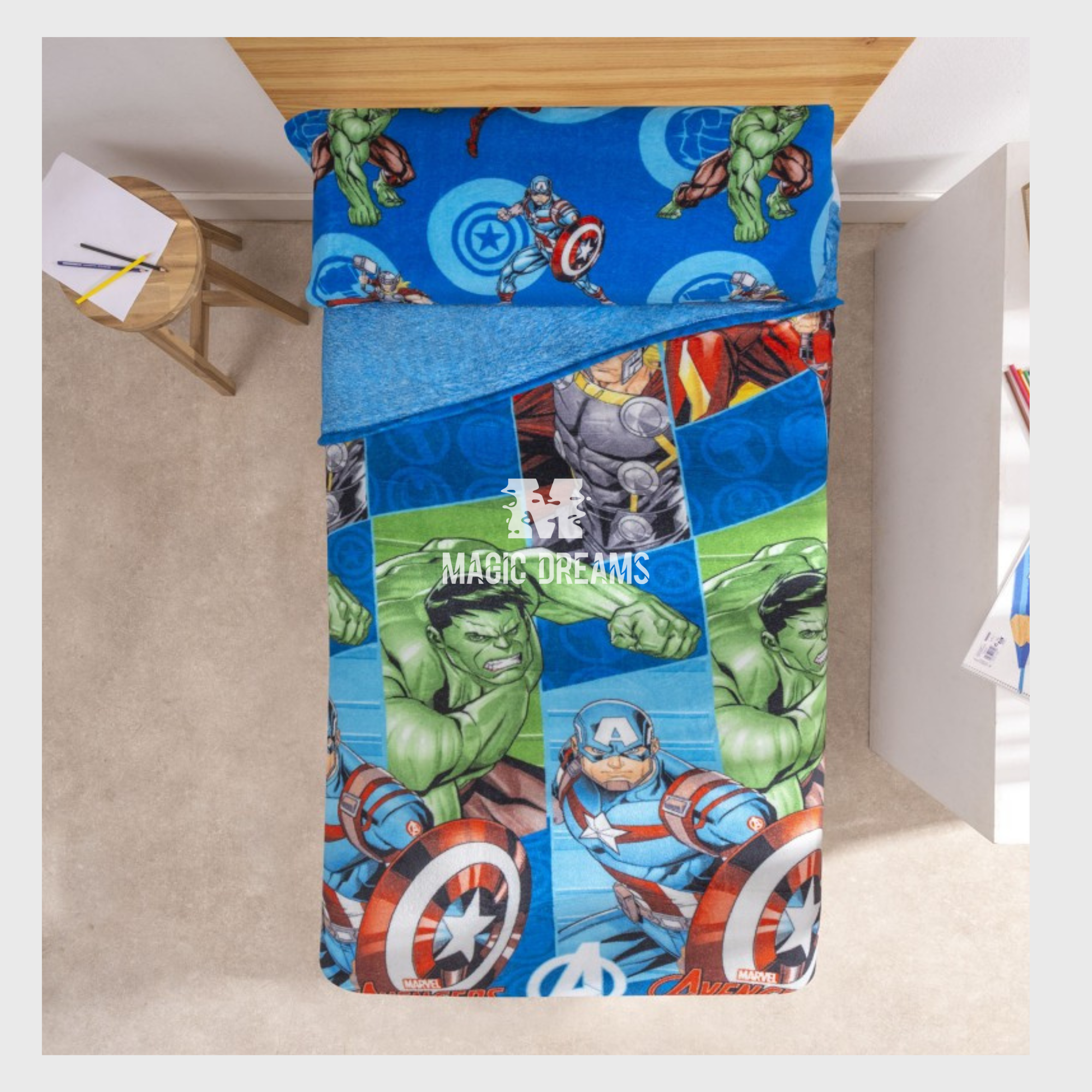 Jogo de Cama Coralina Avengers