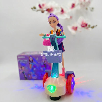 Boneca Rumi K-Pop com Trotinete Musical Anda e Toca Música Golden Guerreiras K-Pop