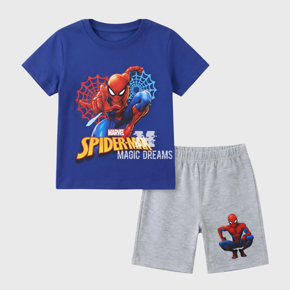 Pijama de Verão T-shirt + Calção Spiderman Marvel Cor Sortida