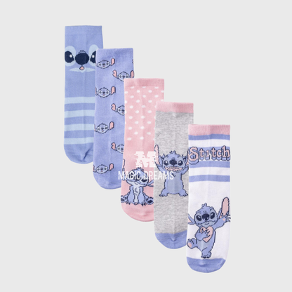 Pack 5 Meias Disney Stitch