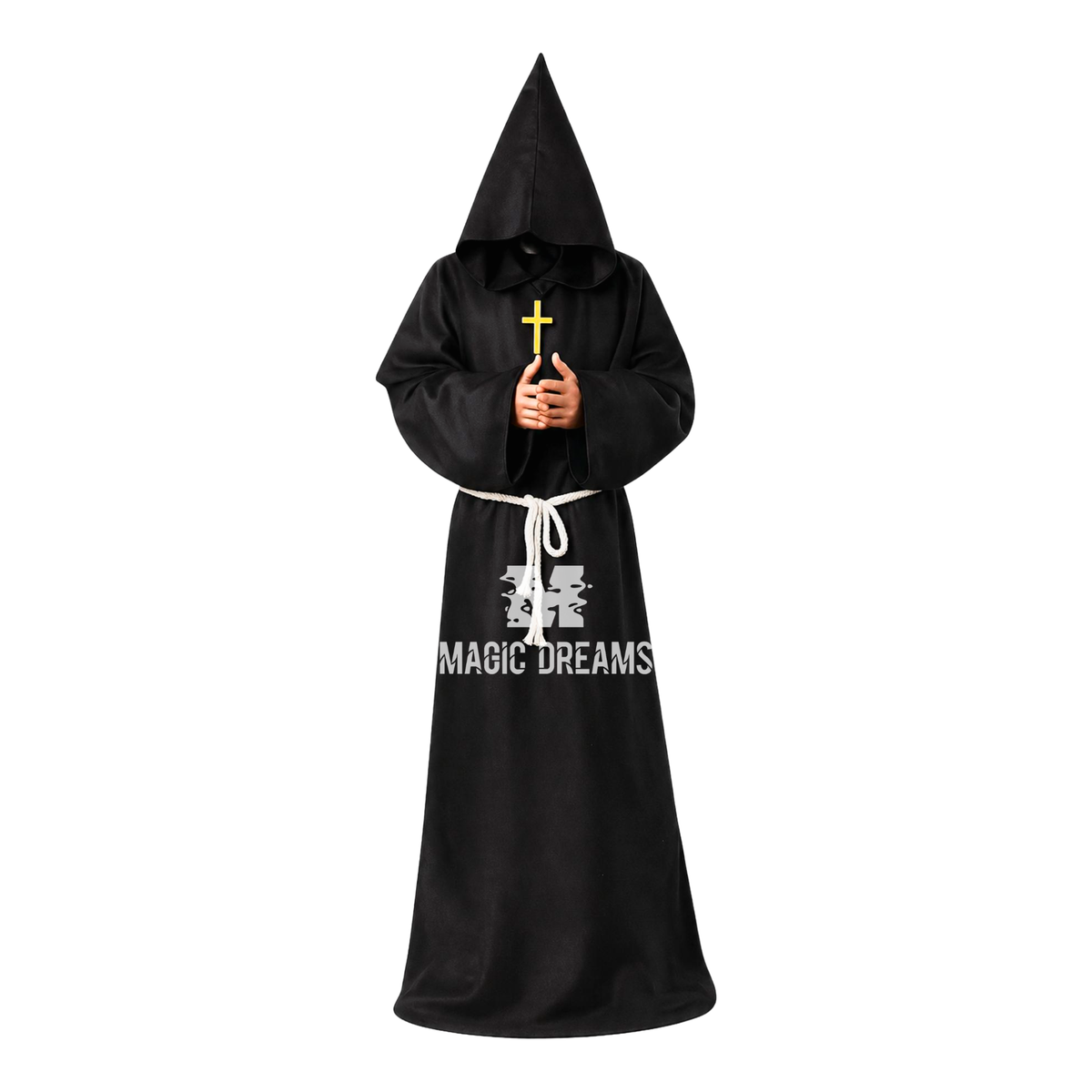 Fato Halloween Adulto Monge Assustador 170x180cm