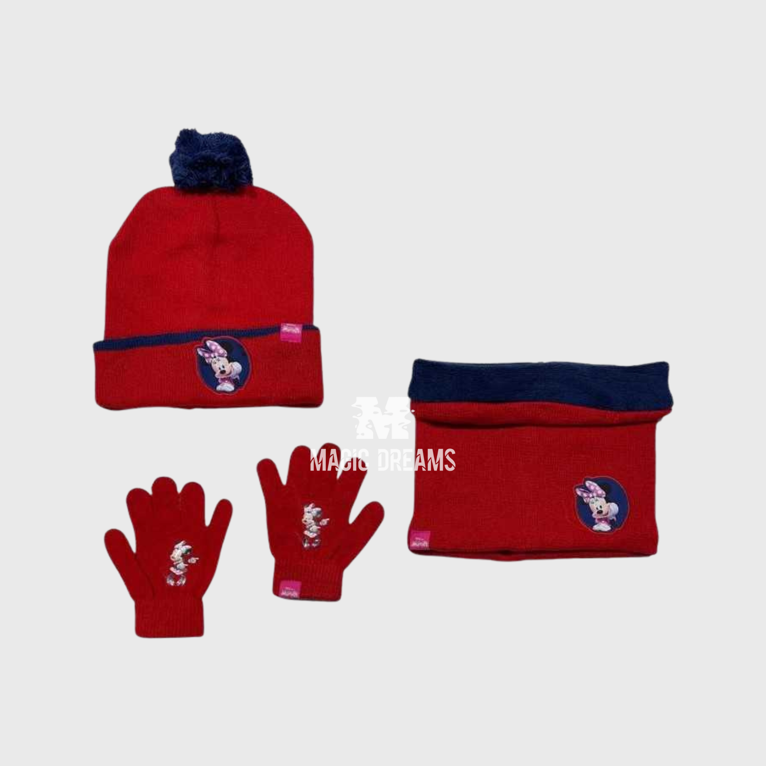 Conjunto de 3 Peças Gorro, Gola e Luvas Polar Minnie Sortido