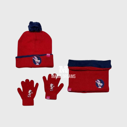 Conjunto de 3 Peças Gorro, Gola e Luvas Polar Minnie Sortido
