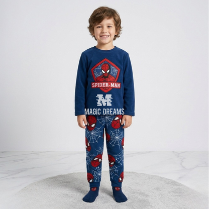 Pijama Coralina Longo Spiderman para Menino 4-8 anos