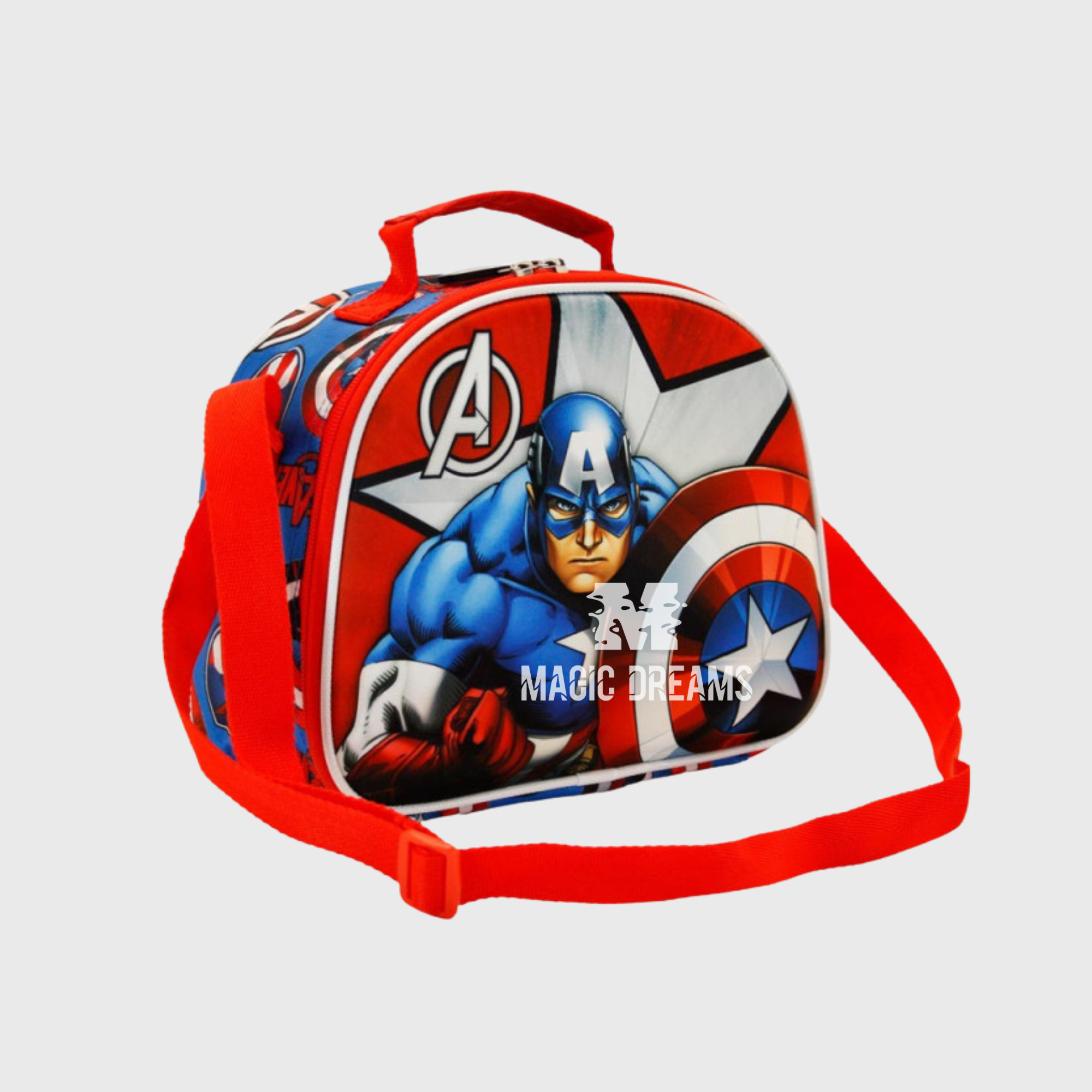 Lancheira Térmica 3D Gravity Capitão América Avengers Marvel