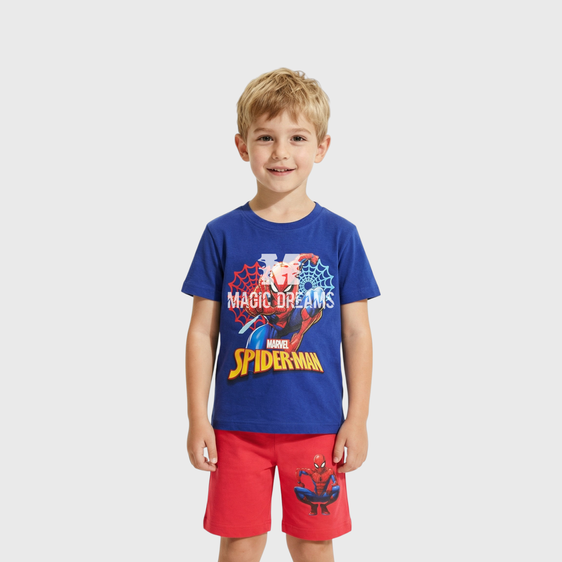 Pijama de Verão T-shirt + Calção Spiderman Marvel Cor Sortida