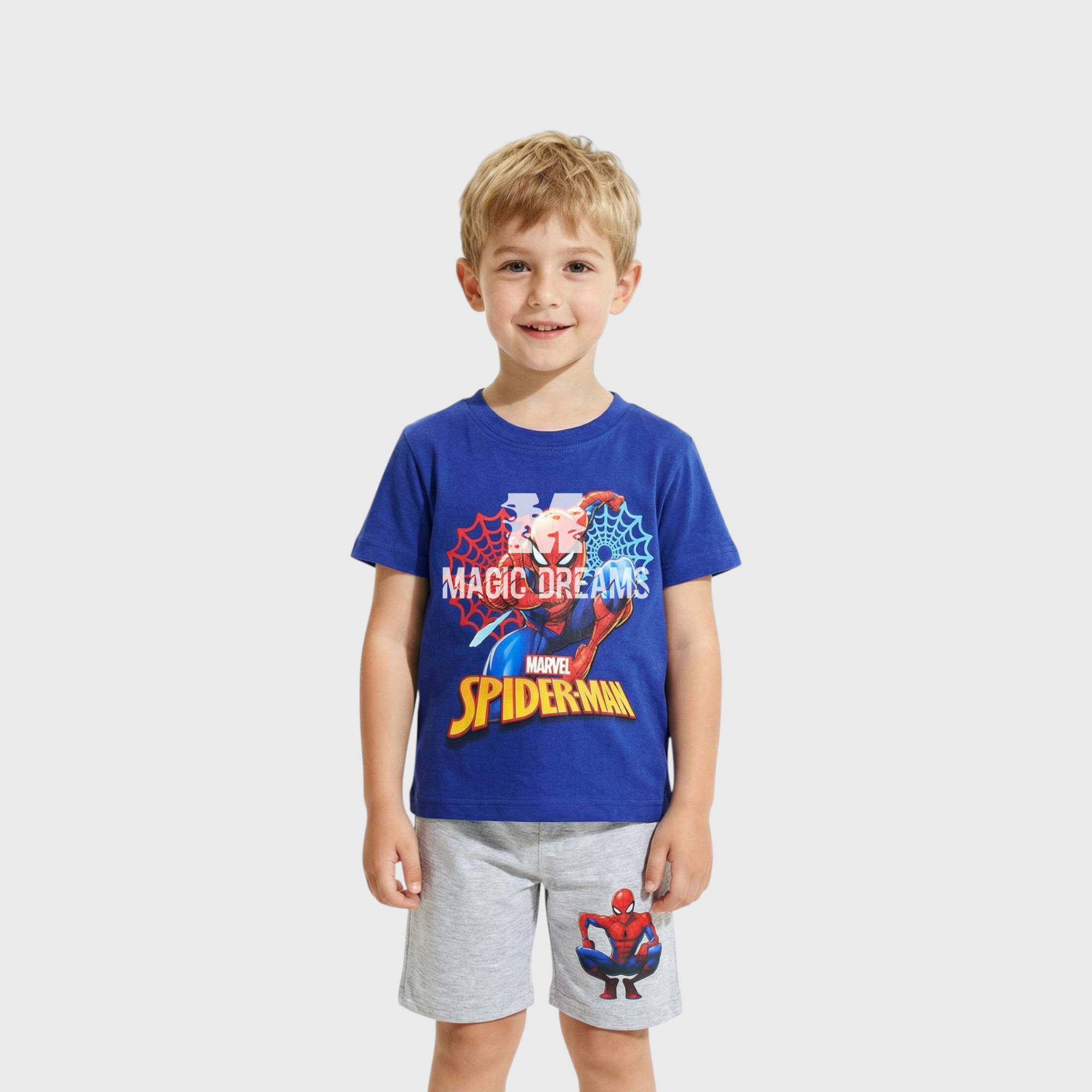 Pijama de Verão T-shirt + Calção Spiderman Marvel Cor Sortida