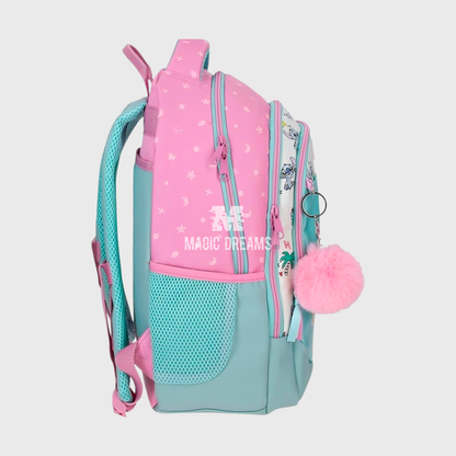 Mochila Escolar Stitch 42cm Adaptável Little Destruction Disney