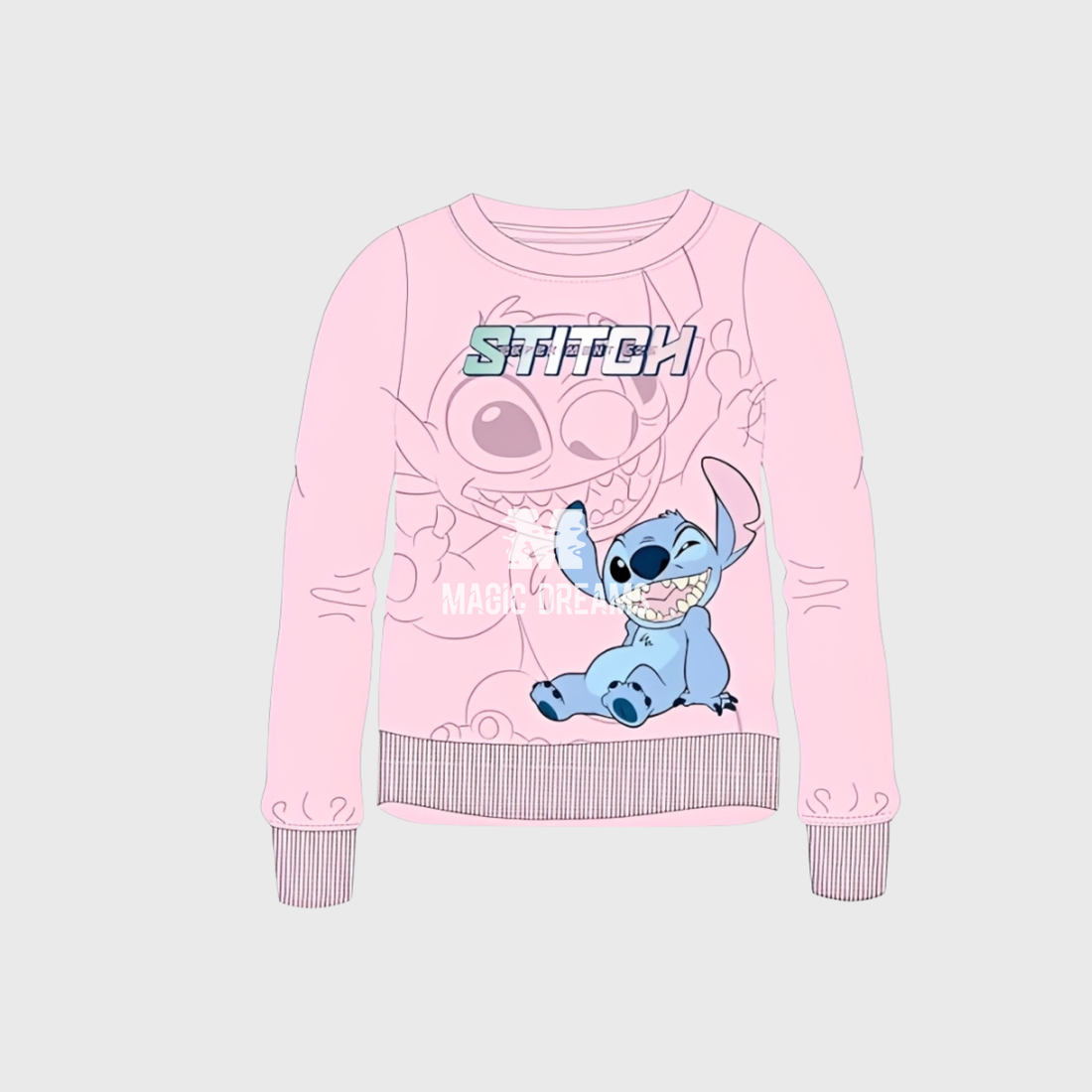 Sweat Rosa menina Disney Stitch 4-12 anos