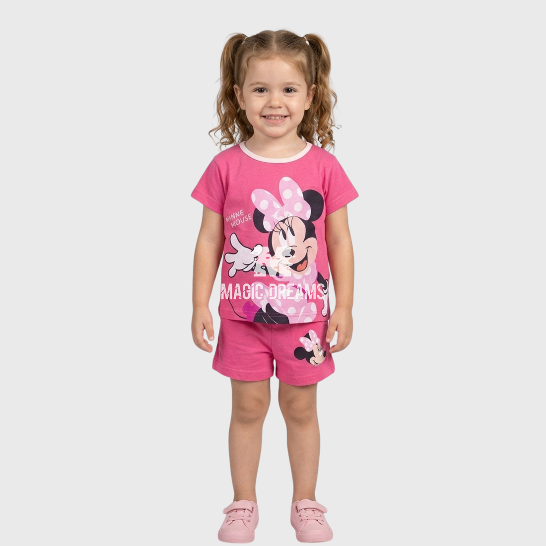 Conjunto T-Shirt e Calções de Verão Minnie Mouse 3-8 anos