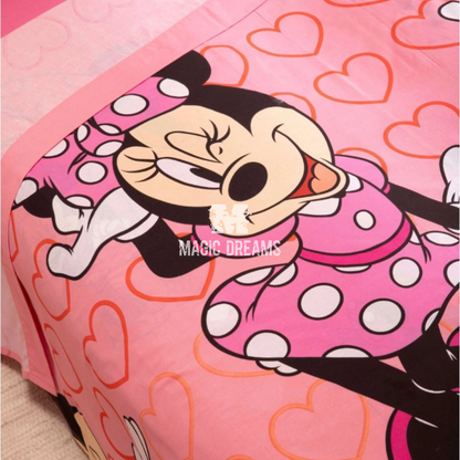 Jogo de Cama 3 Peças Infantil Minnie Mouse Disney Solteiro