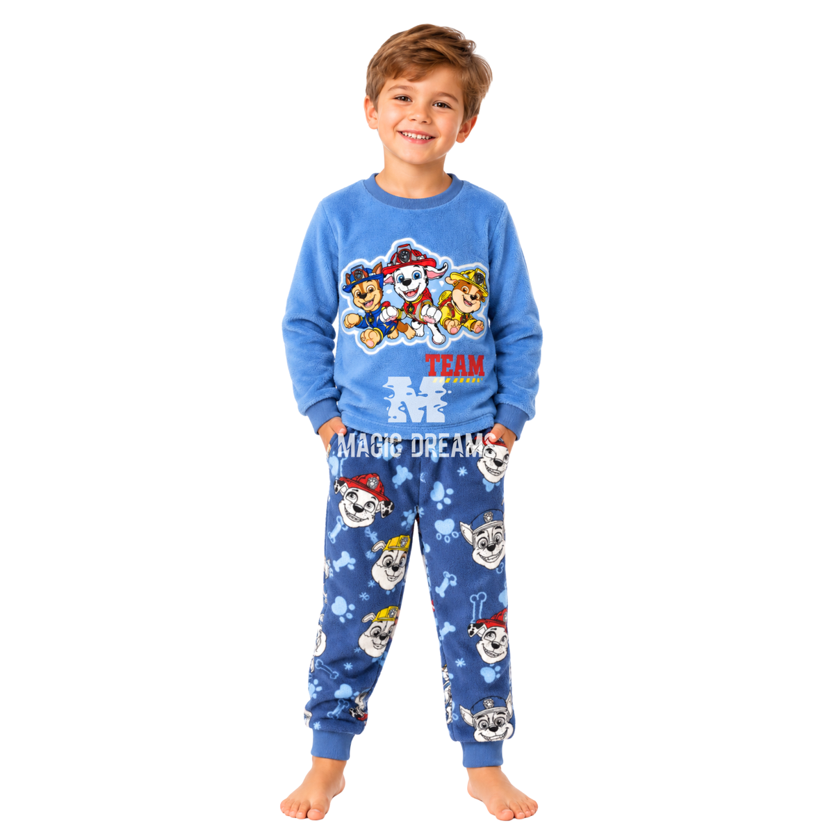 Pijama Longo Coralina Patrulha Pata Paw Patrol